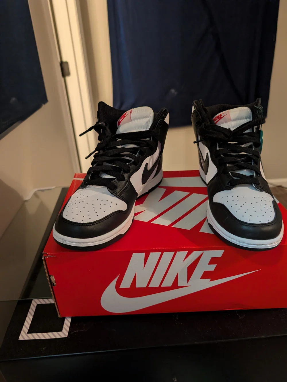 Nike Black and White High-Top Sneakers